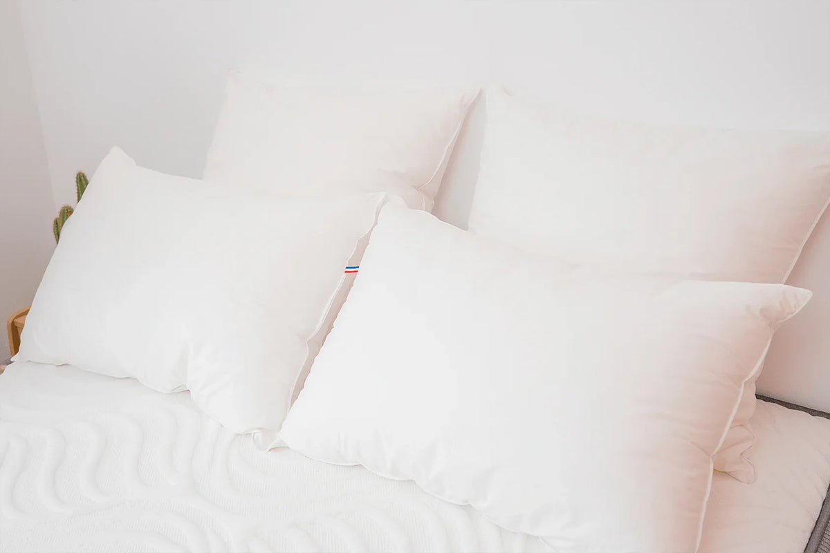 Oreiller Microgel Ultra Moelleux Fabriqué En France | Housse Percale De Coton 65x65 Cm | Qualité Hôtellerie